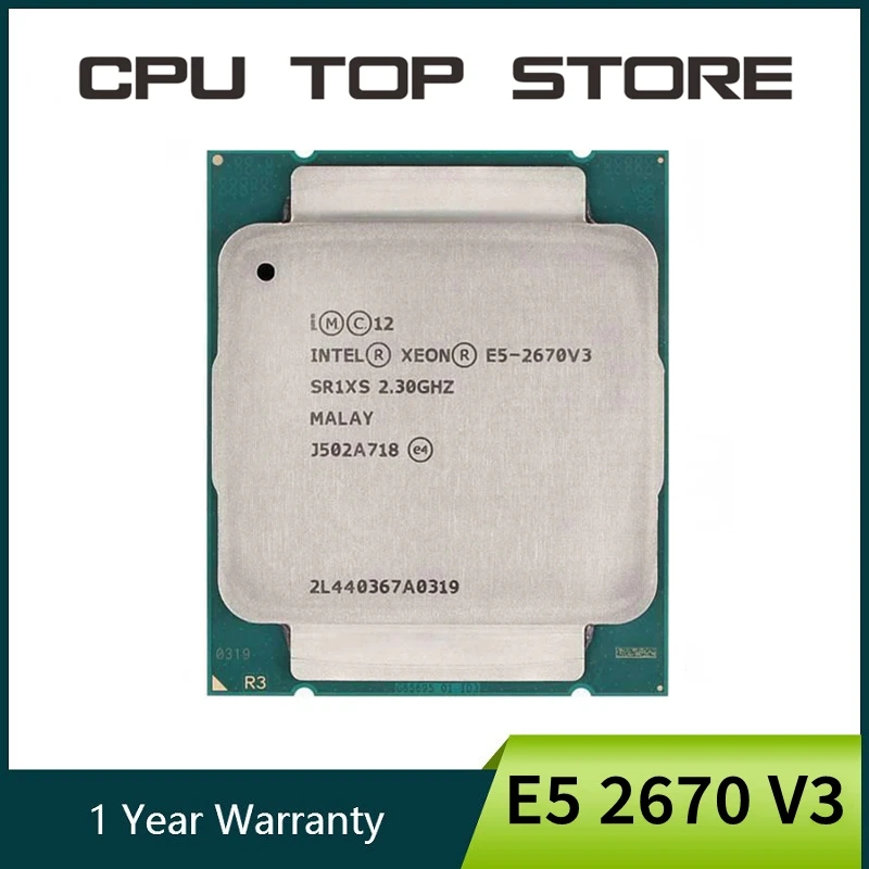 Gold 6248R - Intel-xeon e5 2670 v3プロセッサ、2.3ghz、12コア、120w、lga 2011-3、sr1xs、2670v3プロセッサ