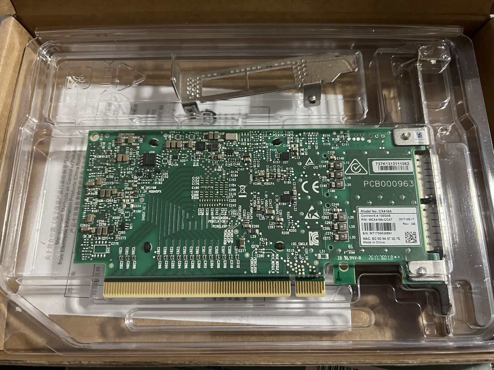 Mellanox MCX416A-CAT CX416A デュ - 100Gbe Qsfp28 Network Card のレビューと価格